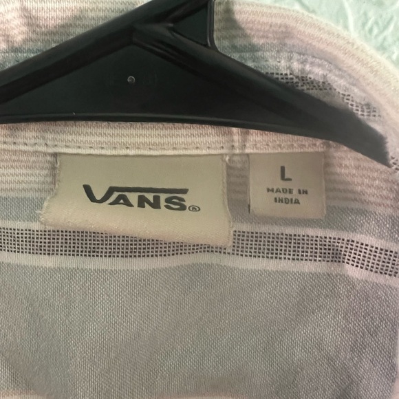 Vans Gray and Pink Striped Button Down Shirt - Picture 3 of 10